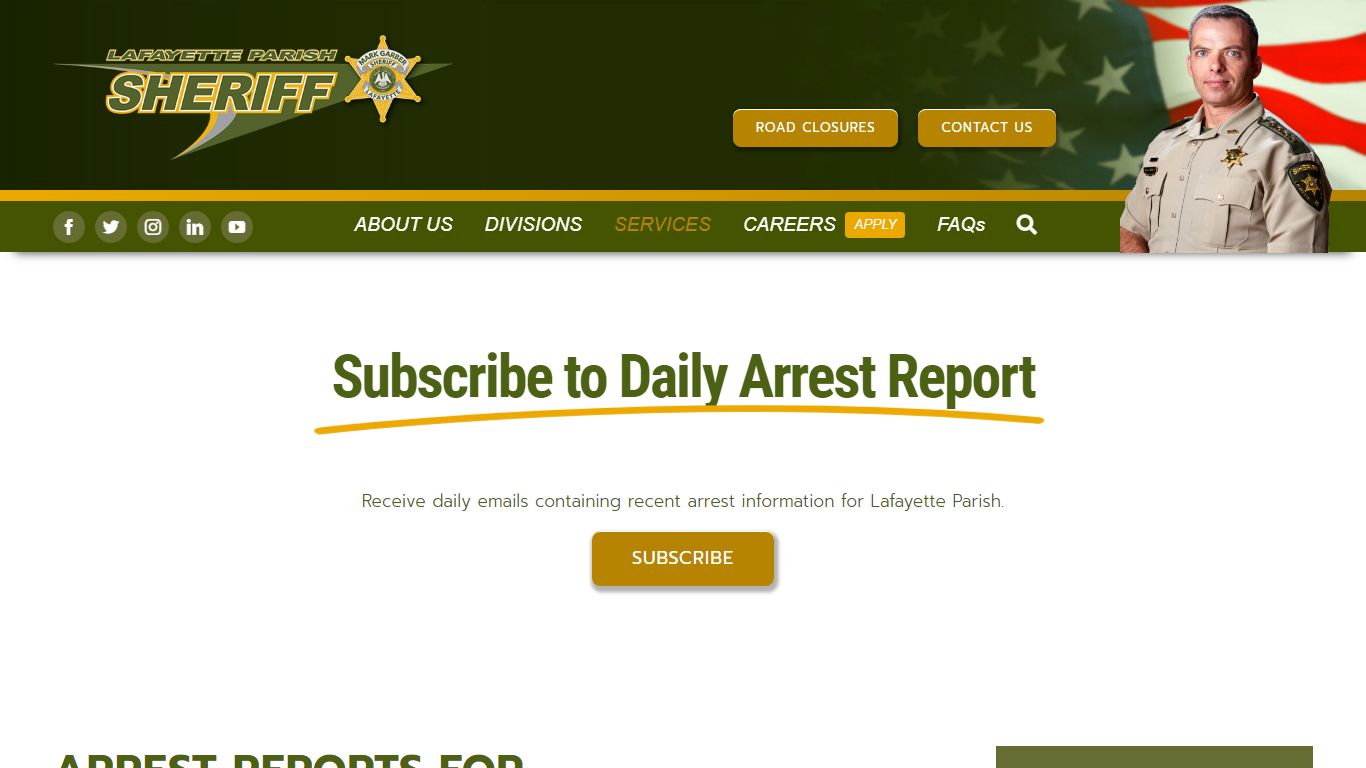 View Daily Arrest Report - Lafayette Parish Sheriff's Office